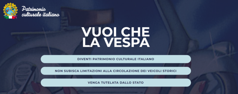 Vespa PATRIMONIO CULTURALE